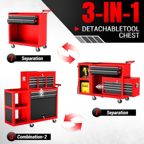 LDHTHOPI 8-Drawer Rolling Tool Chest