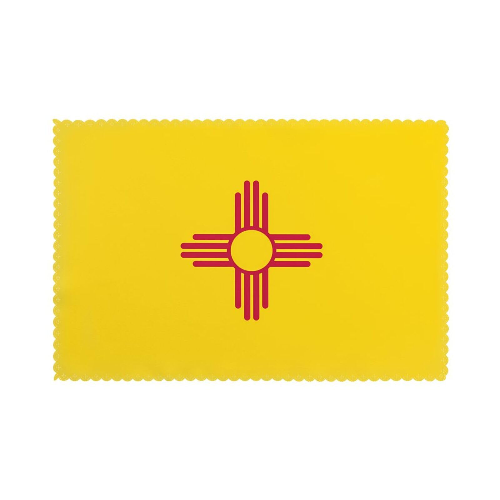 Flag of New Mexico Placemat set of 6, oil-proof, washable, suitable for kitchen, restaurant, party, etc.
