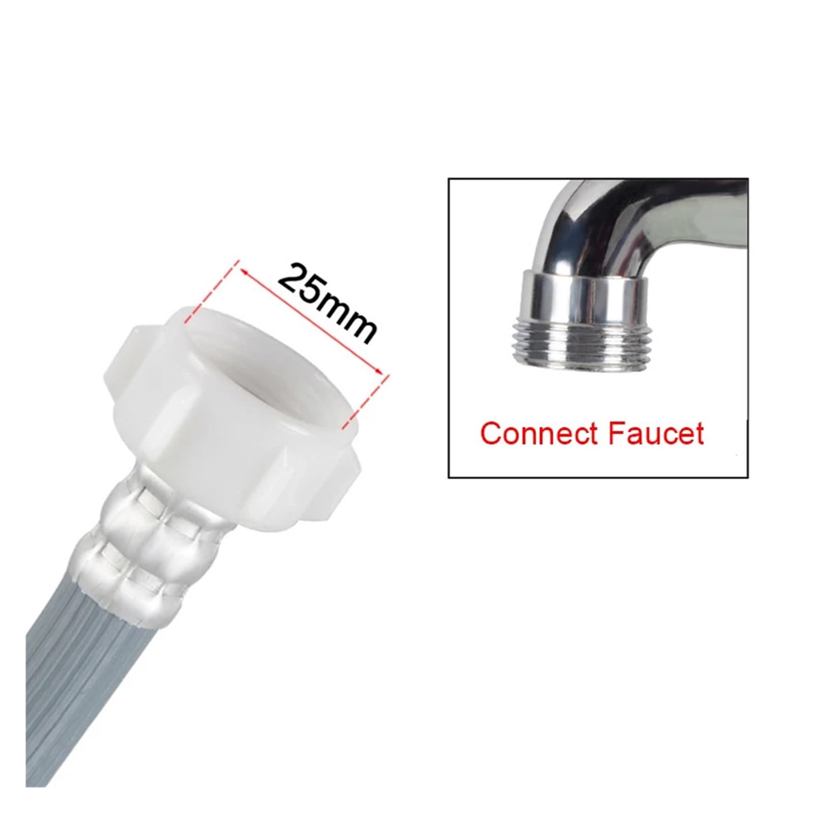 Manguera De Lavadora Con Tubo De Entrada De 3/4 Pulgadas, Tubo De PVC, Manguera De Llenado De Alimentación De Agua Con Curva De 90 Grados | 1m