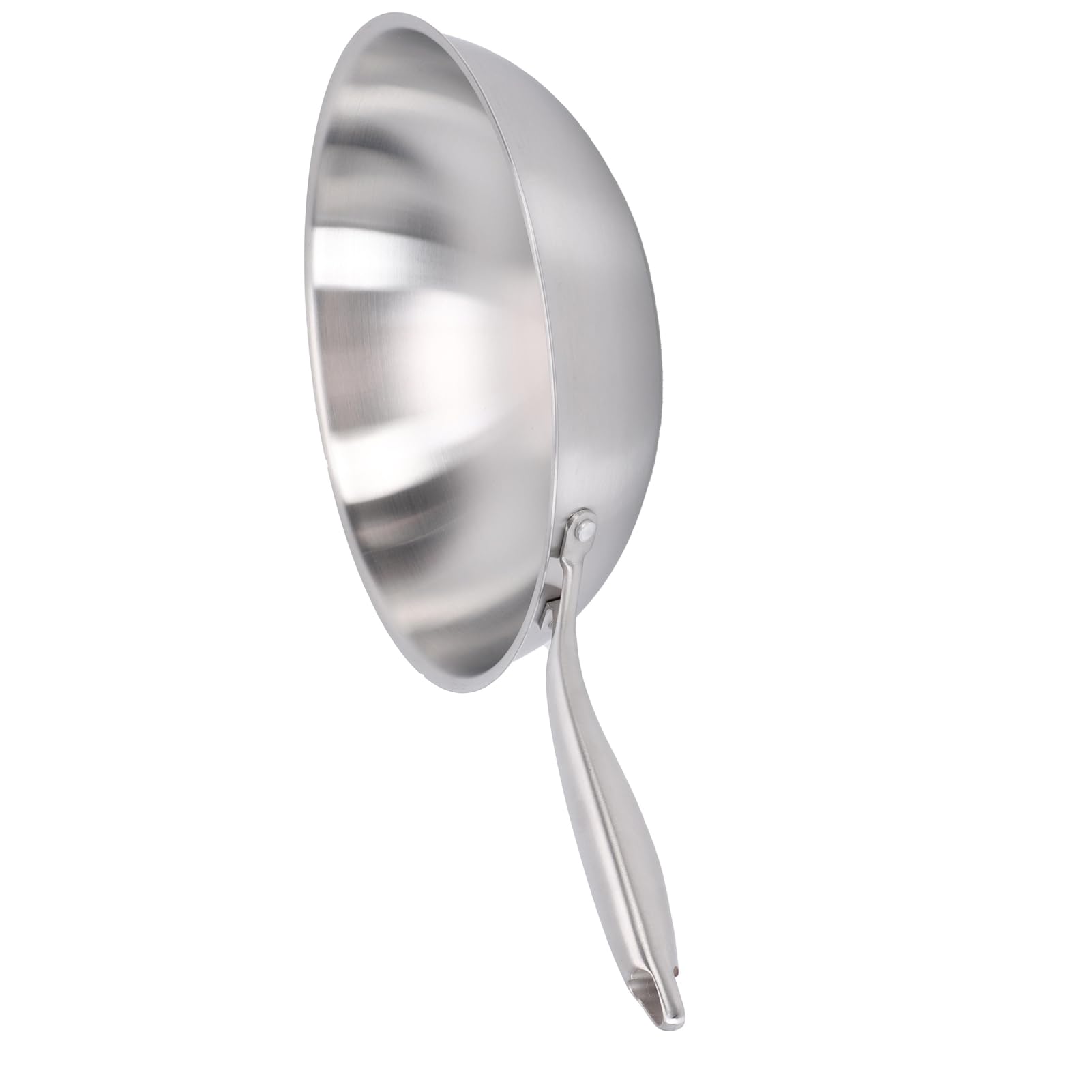 Alomejor Wok Antiaderente in Acciaio Inossidabile, Distribuzione Efficiente del Calore, per Pentole e Padelle, per Fornelli Elettrici a Gas, Lavabile in Lavastoviglie (34 cm)