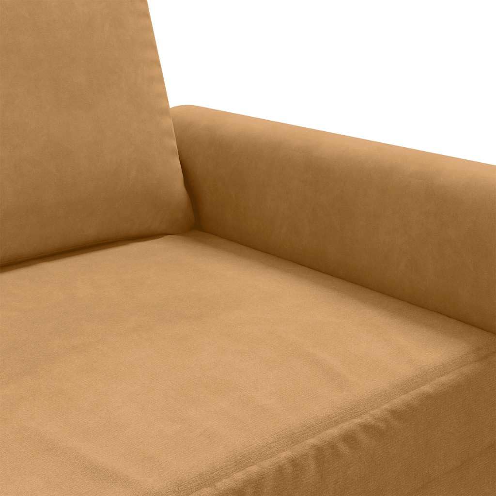 vidaXL Divano a 3 Posti Marrone 180 cm in Velluto