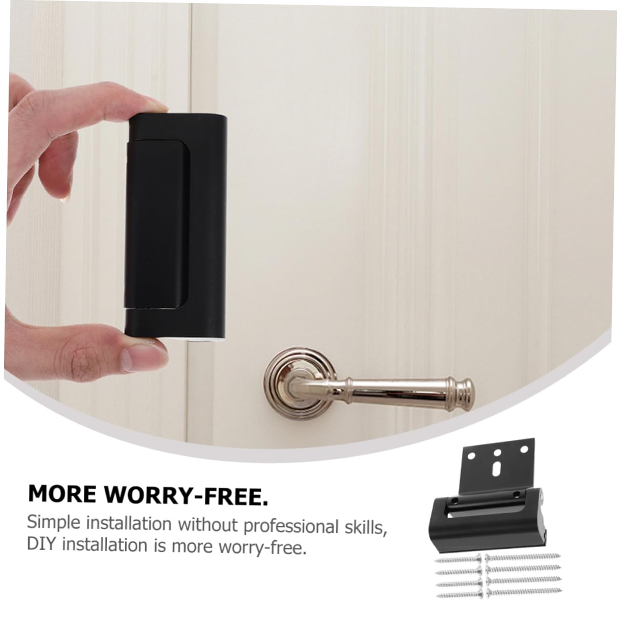 Lurrose 4pezzi Serratura Sicurezza Per Porta Ingresso Design Semplice e e Ufficio Facile Da Installare e Resistente