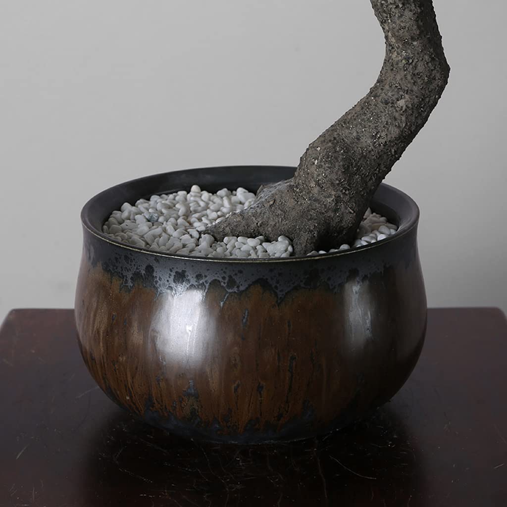 Árbol bonsái Artificial pequeño para interiores, plantas artificiales, adornos artesanales, decoración para El hogar y la oficina, plantas artificiales en macetas (maceta de cerámi