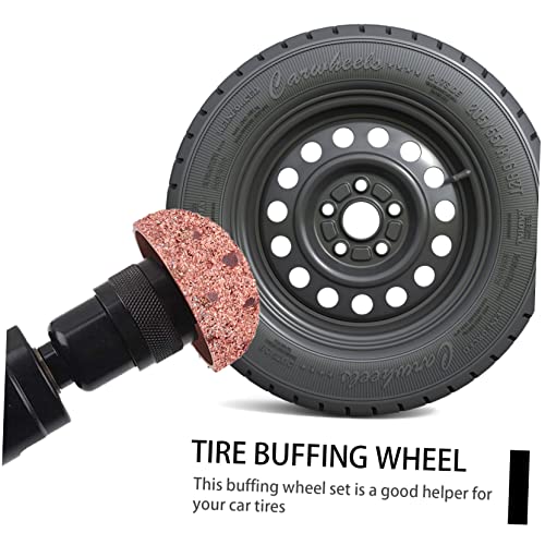 Image of SUPVOX Tire Buffing Wheel 2.17 Inch Hard Tungsten Dome Buffers for Car Tire Repair and Polishing Compatible with Pneumatic Tools Durable Repair Buffing Wheel