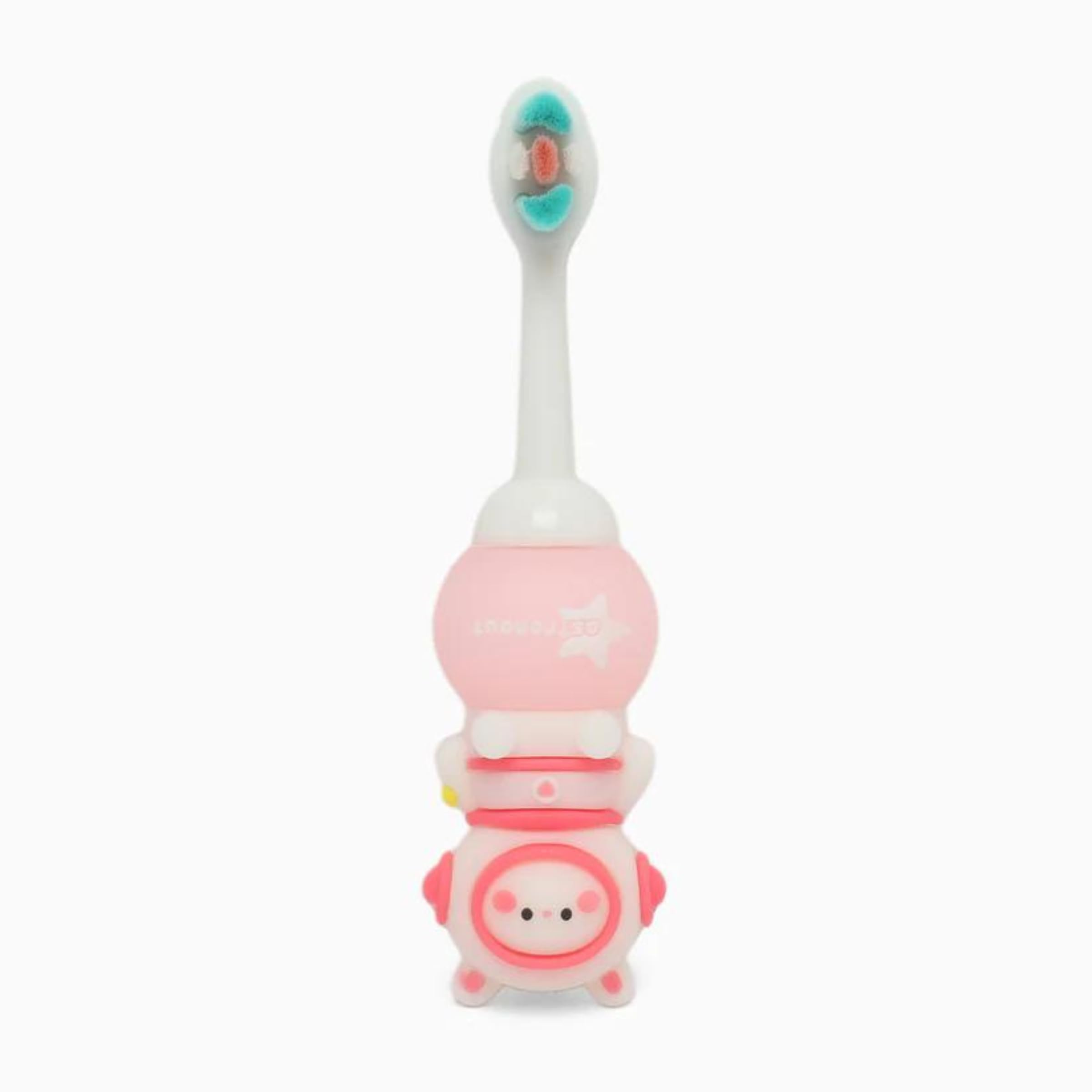 SMILE BABY 3D Cartoon Handle Soft Bristles Toothbrush for Children's with Travel Case 2 To 7 Years (ASTRONOUT PINK)-image-36