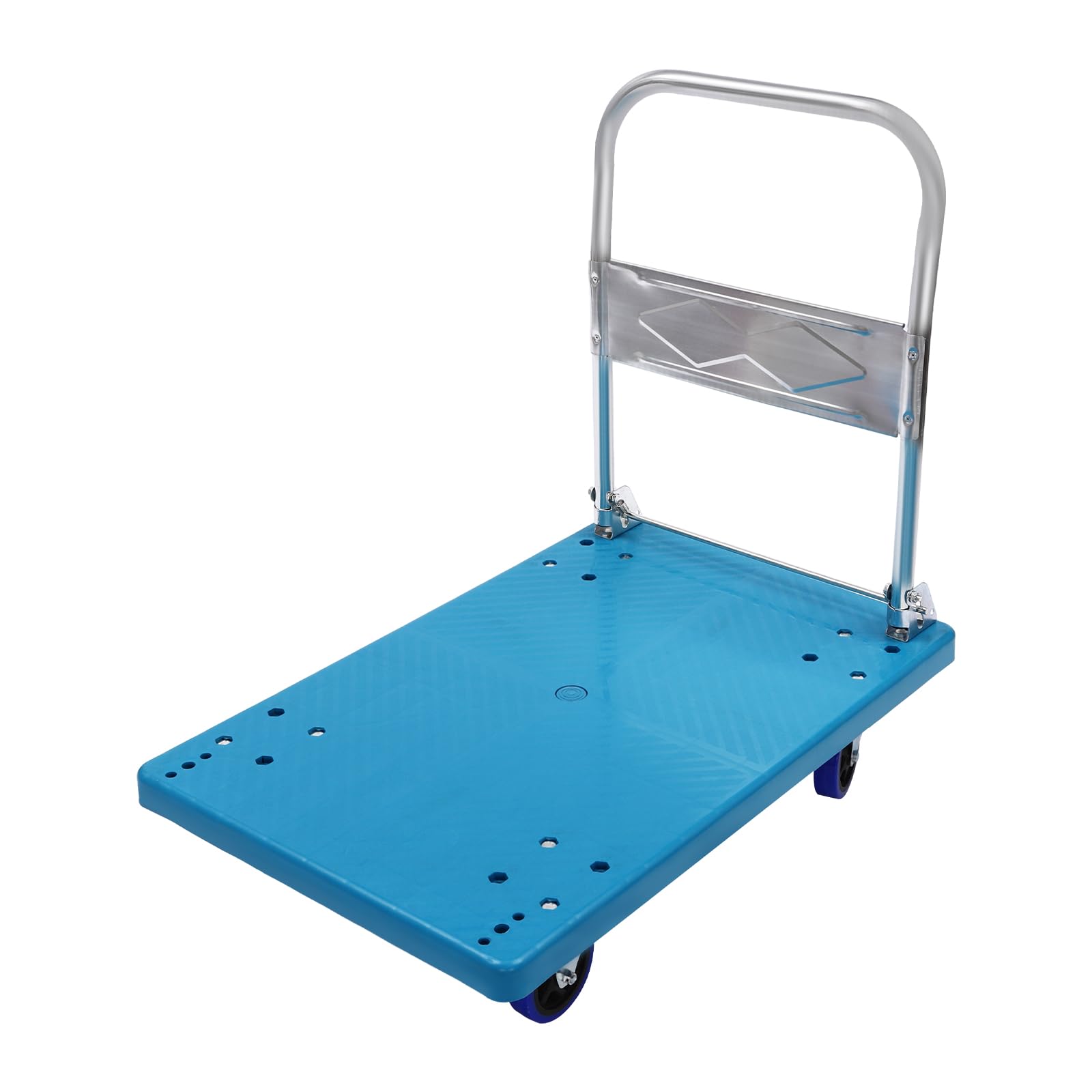 Wózek platformowy, wózek transportowy, składany, do 300 kg, wózek składany z 4 kółkami i platformą 90 x 60 cm, składany wózek ręczny do magazynu, supermarketu, warsztatu, przemysłu, gospodarstwa