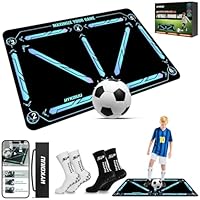 Fussball Matte 60 * 90cm Fußball Trainingsset Mit Schulungsvideo Rutschfesten Fussballsocken – Fußball Trainingsmatte Für Ballkontrolle & Schritt-üBungen Fussballmatte Training Kinder