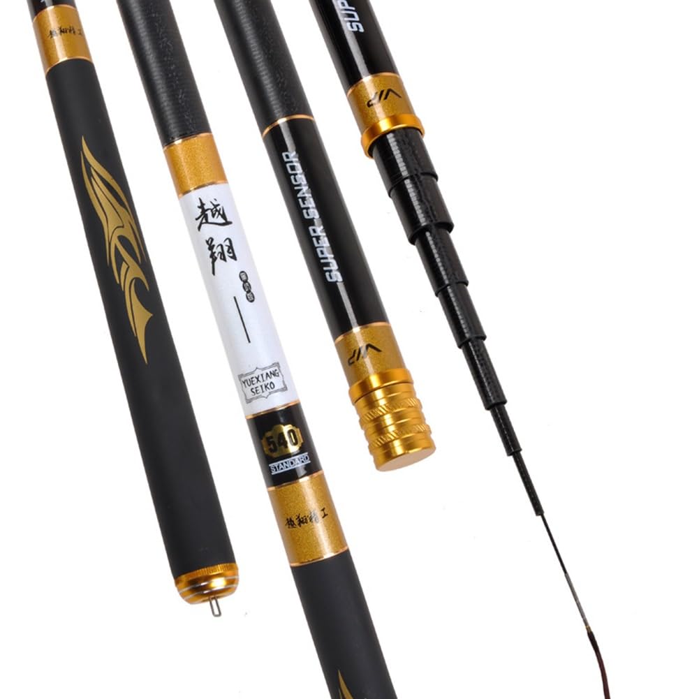 YADLCR 3.6M-7.2M Fishing Rod Ultra-light ultra-stiff carbon fibre hand rod short sections Stream Rod(4.5m)