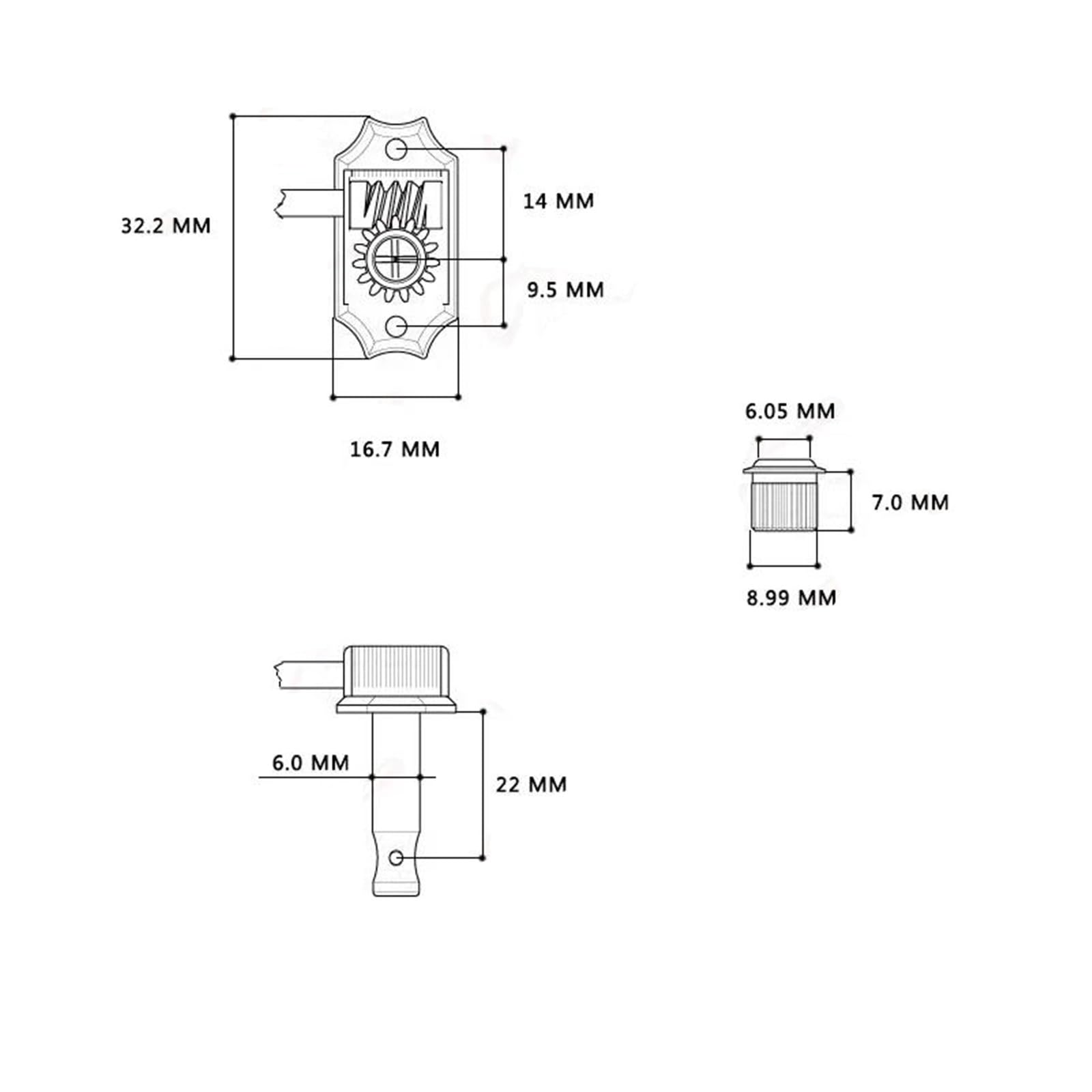 Guitar String Tuning Pegs 1 Set 3R 3L Vintage Guitar Machine Heads Tuners(Gold)