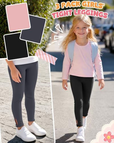 Image of 3 Pack Toddler Girls Cotton Leggings Bow Tight Pants