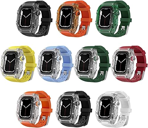Correa transparente Apple Watch de 49mm VELORE con kit de funda protectora Rm Mod 6