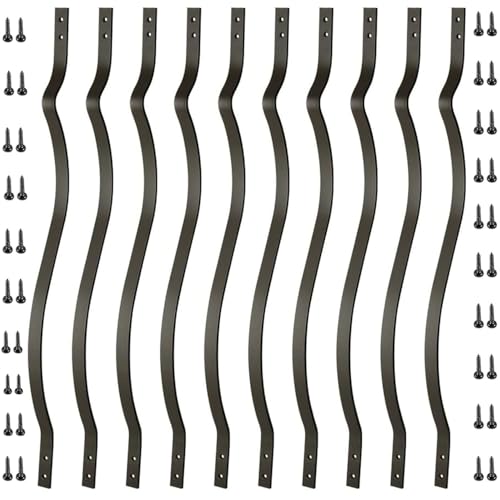 61 Pack Metal Deck Balusters 36 inch Heavy Duty Deck Spindles with Screws Metal Deck Railing for Wood and Composite Deck Staircase Baluster Outdoor Stair Deck