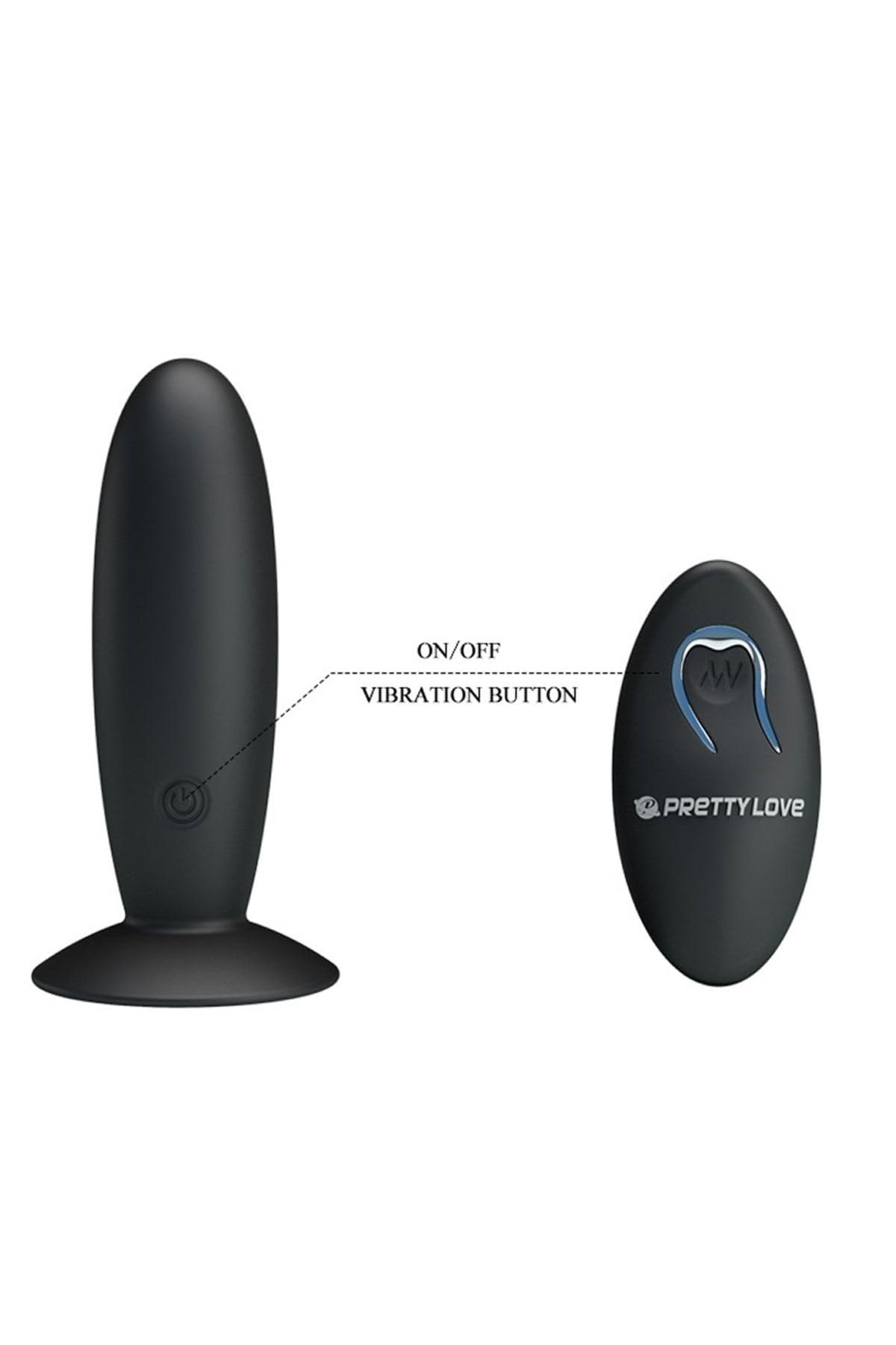 TruvaShop Truvashop 12 Titreşimli Uzaktan Kumandalı Anal Plug G-spot Mastürbatör