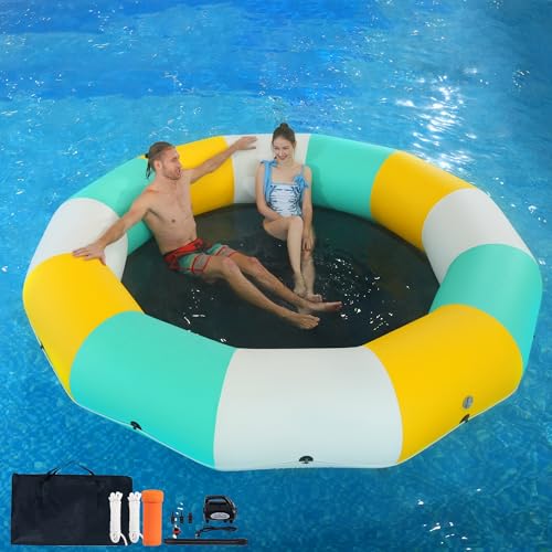 COOLWAVE Trampoline aquatique pour lac (3 m, jaune)