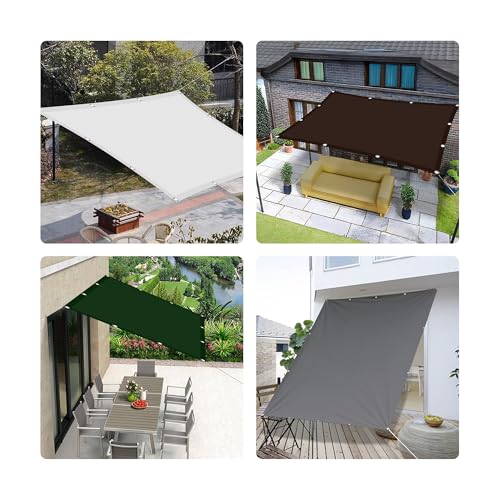 Parasole Vela 120 x 450 cm sable carré avec œillets pour terrasse et cour - 3