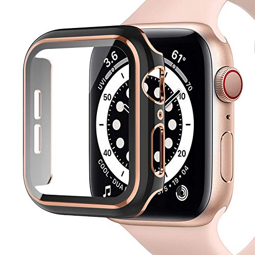 Miimall ��̊��P�[�XApple Watch8 45mm/7 45mm ��p �A�b�v���E�H�b�` �V���[�Y 8 2022 �P�[�X�A�b�v���E�H�b�` 45mm�ی�P�[�X �L�Y�h�~ �h�o �y�� �d�x9H PC�f�� �t���S�ʕی� �����K���X(45mm|�u���b�N