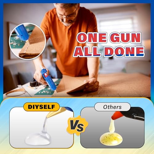 Image of DIYSELF Hot Glue Gun, Hot Glue Gun, Full Size, Glue Gun and Stick Kit for Art, Decorations, Repair and Handmade DIY Projects, Hot Glue Gun Kit, 20 Extra
