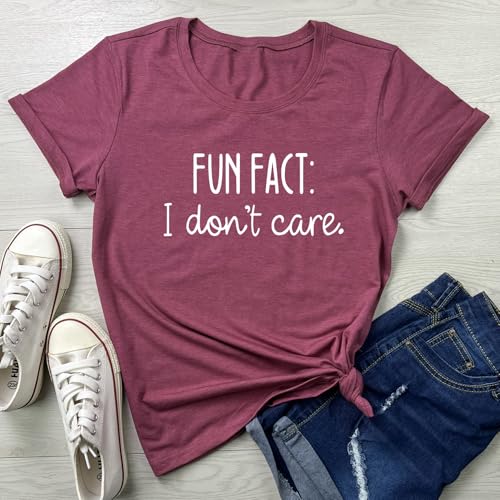 LOOKFACE Women Short Sleeve Tees Fun FACT Graphic Summer T Shirts2