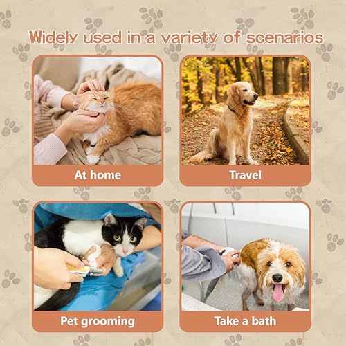 Hitchuey 3er-Pack Haustierhandtücher, 40 x 70 cm, super saugfähig, schnelltrocknend, Wiederverwendbare Mikrofaserhandtücher für kleine und mittelgroße Hunde und Katzen