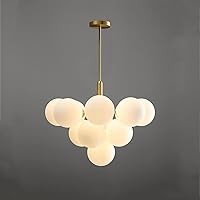 Vista 8 de Lámpara de araña moderna de mediados de siglo con 13 luces de latón dorado para comedor, isla de cocina, dormitorio, sala de estar