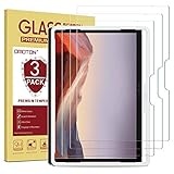 OMOTON [3-Pack Screen Protector for Surface Pro 7 Plus 7 6 5 4 [12.3 Inch] - Tempered Glass/Guide Frame/Scratch Resistant (NOT for Surface Pro 8)