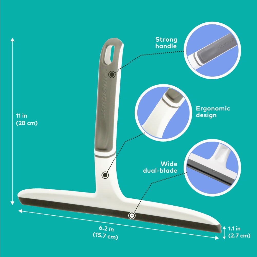 Scotch-Brite Kit Squeegee (Dual Blade, Grey & White) offers donot miss 3 Scotch-Brite Kit Squeegee (Dual Blade, Grey & White) offers donot miss