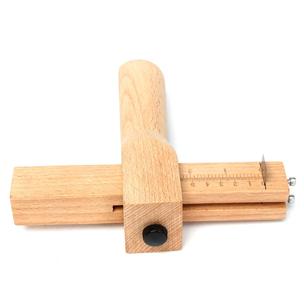 Utensile da taglio per pelle, regolabile, per strisce di legno e cinghie, con scala, strumento di taglio manuale per fai da te