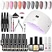 ROSALIND Set Semipermanente Unghie Completo Professionale,Autunno Smalti Gel Per Unghie di Partenza in 12 colori Gel 36 W LED Lampada UV Nail Dryer Soak Off 10ML Top Matte Base Coat Nail Art Tool Set