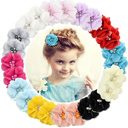 24-Pcs-Bebe-Filles-Pinces-A-Cheveux-En-Mousseline-De-Soie-Fleurs-Barrettes-De-Cheveux-pour-Les-Adolescents-Enfants-