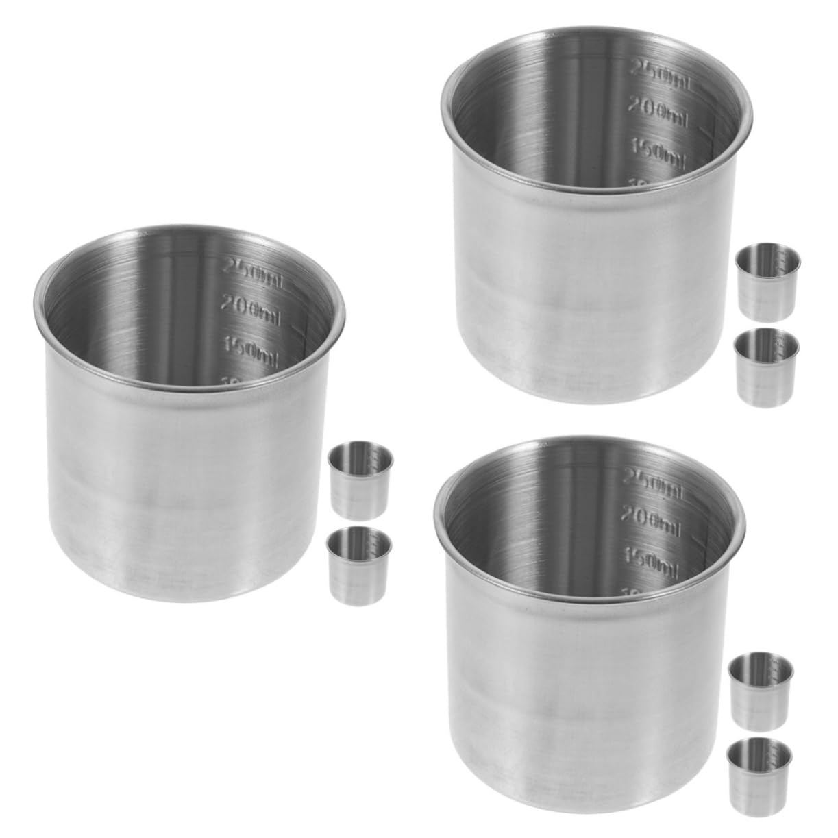 ABOOFAN 9 Pièces Tasse à mesurer verre doseur tasse à écailles de riz balance de cuisine tasses à mesurer de cuisine tasse de riz support de mesure de cuisine bac à glace Acier inoxydable