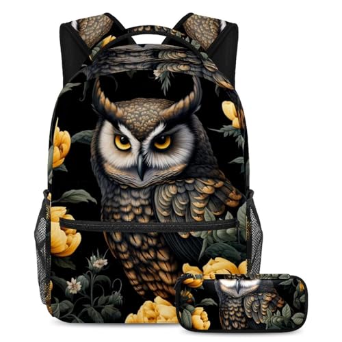 Sac à dos hibou coloré pour l'école le collège et les voyages