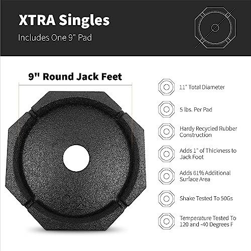 Image of SnapPad XTRA Singles RV Jack Pads - Fit for Fifth Wheels, Class A & B Motorhomes, Travel Trailers - Compatible with Major RV Brands & Leveling Systems - For 9 inch Round Jack Feet - Made In USA