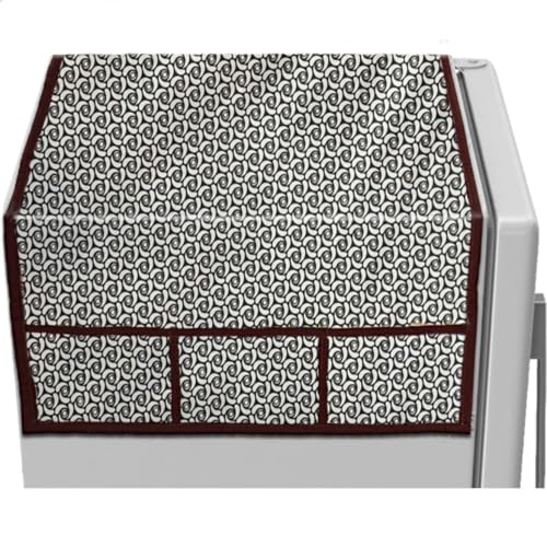 Image of MAXIMUS Dust & Stain Free Waterproof Fridge Top Cover | Refrigerator cover | Washable Material Fridge cover | 6 Utility Pockets (Black)