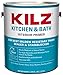 KILZ L204511 Kitchen & Bath Interior Latex Primer/Sealer/Stainblocker with Mildew-Resistant Finish, White, 1-Gallon, 1 Gallon, 4 l