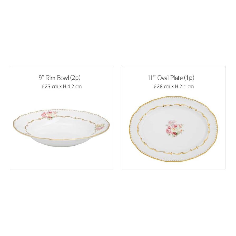 HANKOOK 食器セット Amazon.com | Hankook Chinaware 한국도자기 Flamor Rose Clara