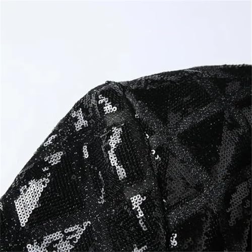 Men's Wedding Tuxedo Jacket Glitter Shiny Pattern One Button Blazer For Banquet4