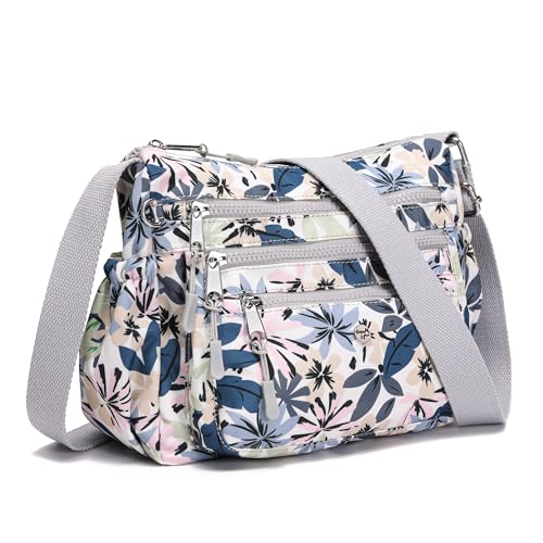 Image of AOCINA Nylon Crossbody Bags for Women Multi Pocket Cross Body Purses