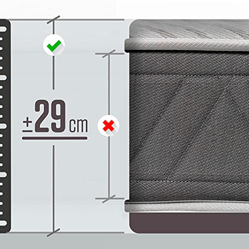 ROYAL SLEEP - Colchón Viscoelástico Hilo de Carbono y Biocerámico con Efecto Regenerador | 105x190 | Altura 29cm | Gama Alta | Firmeza Alta | Ceramic Premium