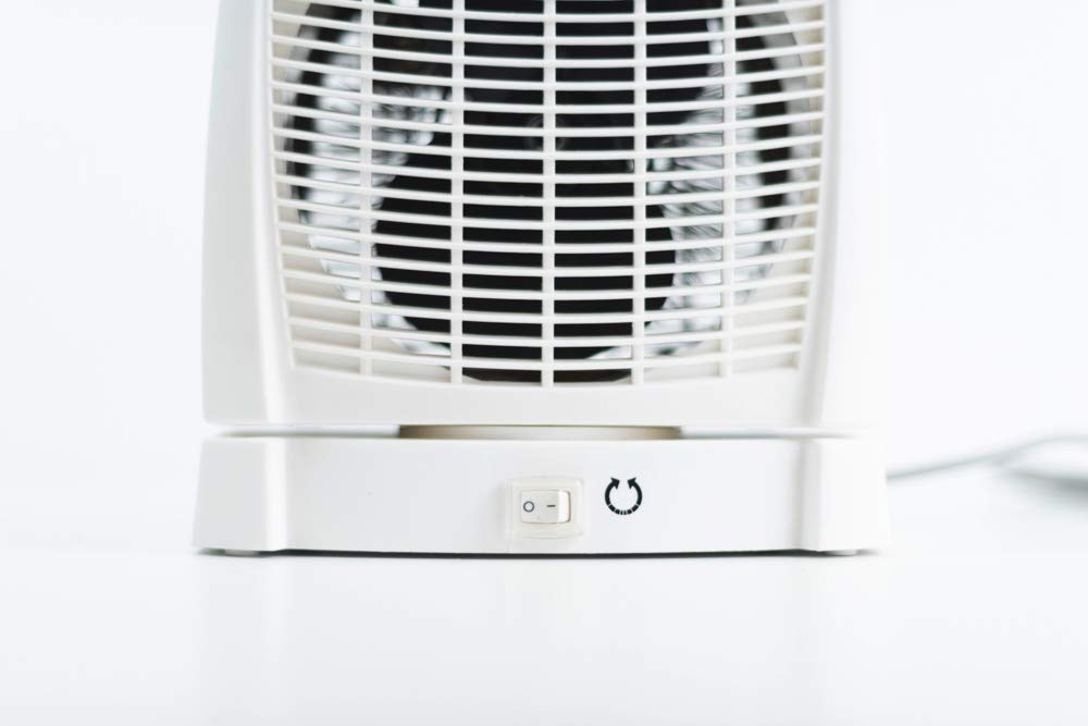 bimar HF195 Stufa elettrica Termoventilatore Elettrico da 2000W a Basso Consumo con Termostato Regolabile e Oscillazione Destra Sinistra, Corpo in Plastica con Maniglia Integrata