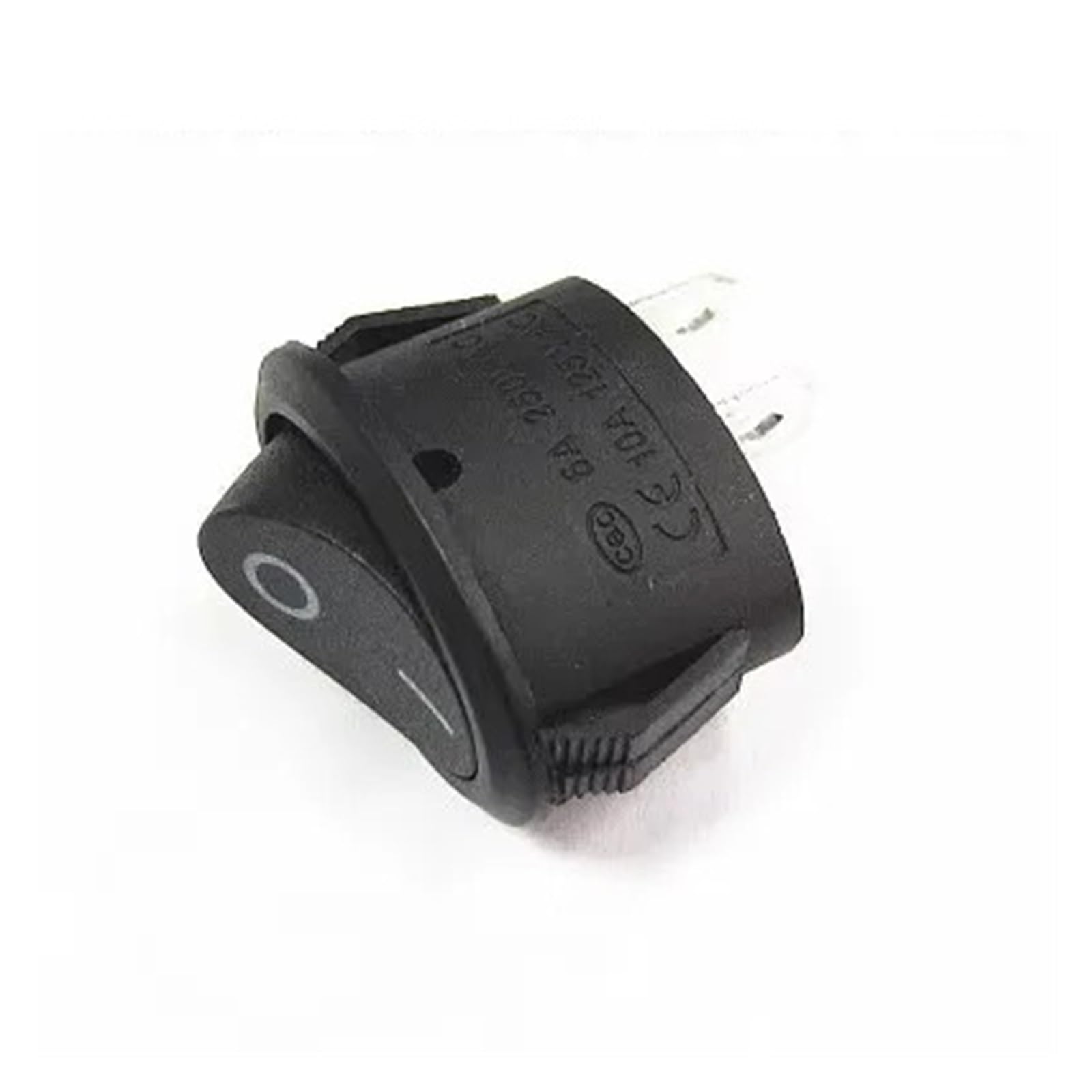 AIQFTGSNS 1pcs 6A/250V Kettle Power Supply Rocker Round Boat Oval Switch Black 2Pin On-Off