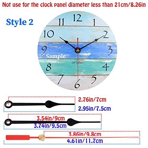 Image of Non Ticking Wall Clock Movement Kits Replacement Long Shaft Pendulum Hands Quartz Mechanism DIY Repair Parts Replacement with 3 Pair Hands, Spades, Fancy, Straight (Shaft Length 1 /2 inch)