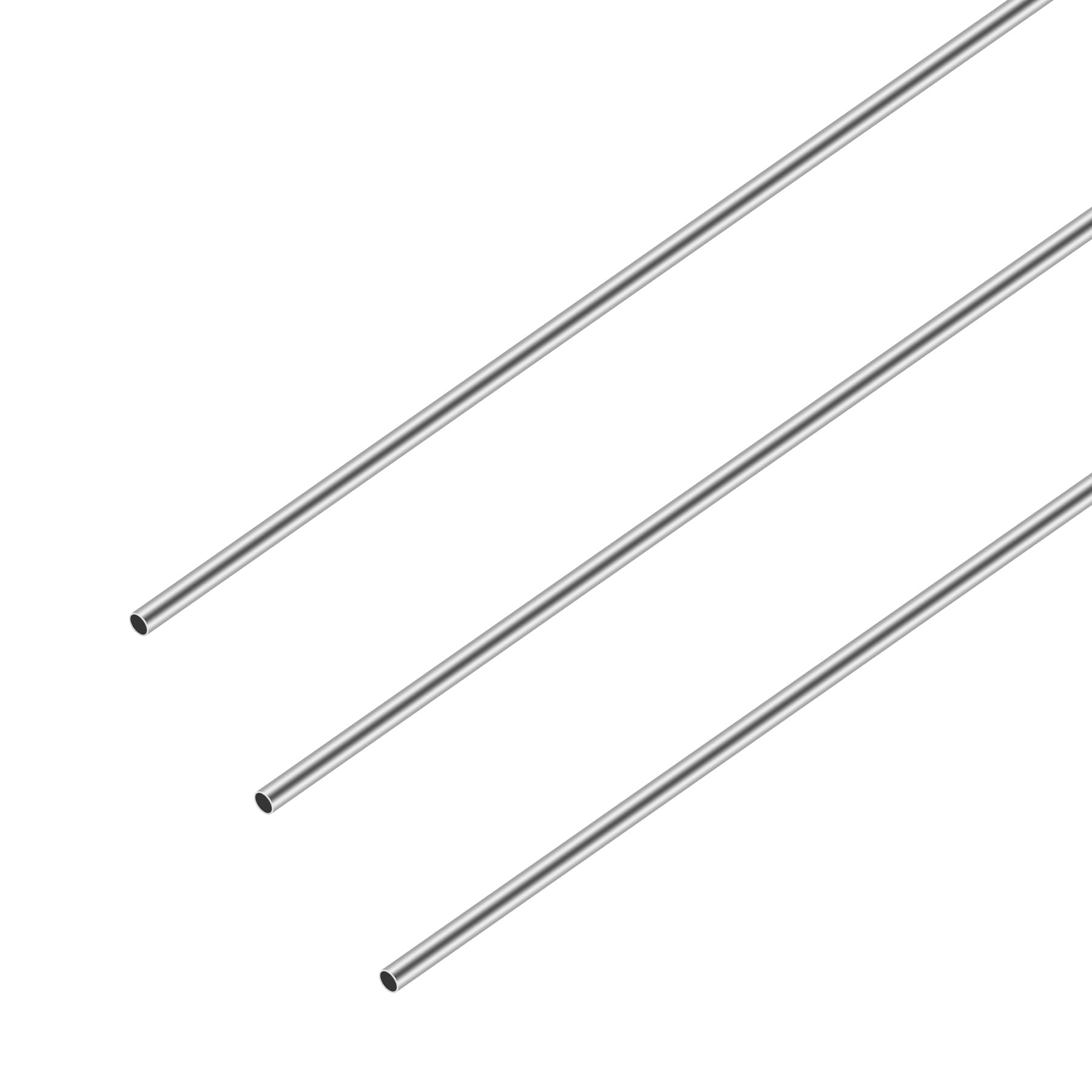 iMeistek 304 Stainless Steel Round Tube, 7mm OD x 0.3mm Wall Thick 300mm Length Seamless Metal Straight Tube Industrial Straight Round Pipe (3PCS)