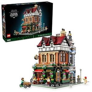 LEGO Icons Tudor Corner Building Set for Adults 18+ – DIY Miniature House Kit – Collectible Mini House Building Set for Men and Women – Crafting Gift for Adults – 10350