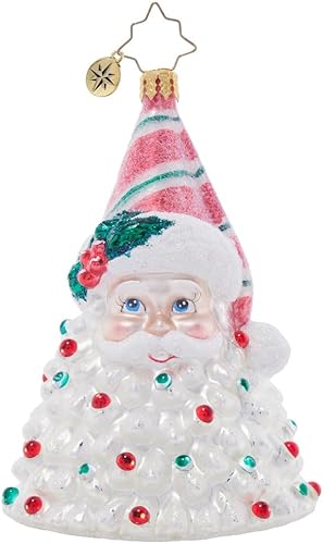 Miniatura 7 de Christopher Radko Adorno decorativo de cristal europeo hecho a mano para árbol de Navidad, fabricante de música feliz