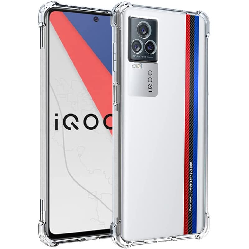 SmartLike Transparent Shockproof Slim Back Cover Case Compatible with Vivo iQOO 7 Legend 6.62" Bumper, Exclusive with Anti Dust Plugs (B09T767TBX) Amazon Price History, Amazon Price Tracker