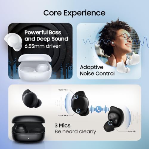 Image of Earbuds for Samsung Galaxy Pro, Buds 2 Pro, AI Noise Cancelling 360 Audio, AI ENC 3-Mic Calls, Bluetooth 5.3, IPX7 Water Resistant, Fast Charging, Up to 39H Playtime,(Black)