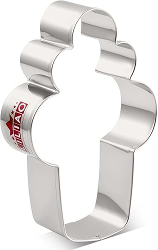 LILIAO Cortador de galletas para cupcakehelado para fiesta de té - 3 x 4 pulgadas - Acero inoxidable