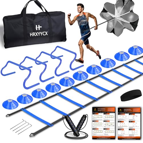 HRXYYCX Agility Ladder Speed Training Equipment Set-20ft Agility Ladder 4