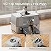 All-Stainless Steel Cat Litter Box，XXL Extra Large Stainless Steel Litter Box with Lid & Scoop, Enclosed Metal Kitty Litter Box with Step, Easy Cleaning