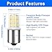 1156 Ba15s 12V 24V 3w LED Light Bulb 6000K Daylight White, 1141 S8 Bayonet Bulb Socket Single Contact, for Landscape, RV, Boat Mower Lawn Tractors, Reversing lights. Pack of 3